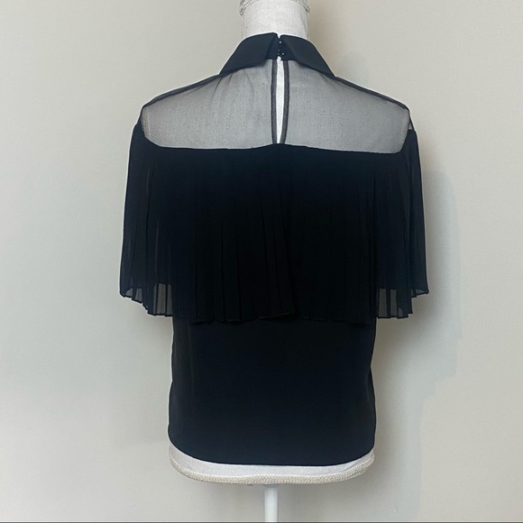 Garcia Top black pleated blouse small - Picture 4 of 15